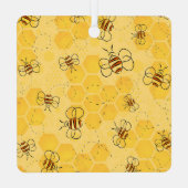 Bijen zoemen honingbijen Schattige Metalen Ornament (Achterkant)