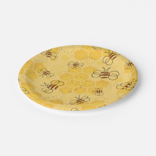 Bijen zoemen honingbijen Schattige Papieren Bordje (Gekanteld)