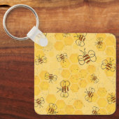 Bijen zoemen honingbijen Schattige Sleutelhanger (Voorkant)