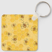 Bijen zoemen honingbijen Schattige Sleutelhanger (Achterkant)