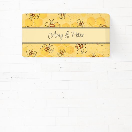 Bijen zoemen honingbijen Schattige Spandoek (Insitu)