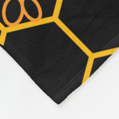 Bijen zoemende boterprint fleece deken (Hoek)