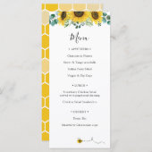 Bijen Zonnebloem Douche Menu (Voorkant / Achterkant)