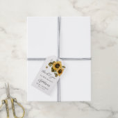 Bijen Zonnebloem Zomer Baby shower Cadeaulabel (Met Touw)