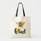 Bijen Zonnebloemen Inspirerend Floral Tote Bag (Voorkant)