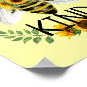 Bijen Zonnebloemen Kindness Yellow Class Poster (Hoek)