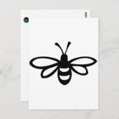 Bijen [zwart] briefkaart (Voorkant / Achterkant)