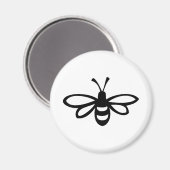 Bijen [zwart] magneet (Voorkant / Achterkant)