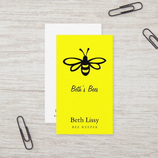 Bijen [zwart] visitekaartje (Voorkant / Achterkant in situ)