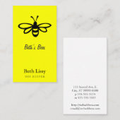 Bijen [zwart] visitekaartje (Voorkant / Achterkant)