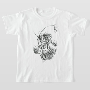 Bijen Zwart Wit Abstract Tribal Tattoo Kunst T-shirt