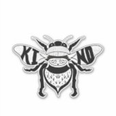 Bijenachtige grafische sticker (Voorkant)