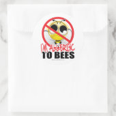 Bijenallergie Ronde Sticker (Tas)
