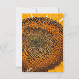 Bijenantennes & Zonnebloem Notitiekaartje
