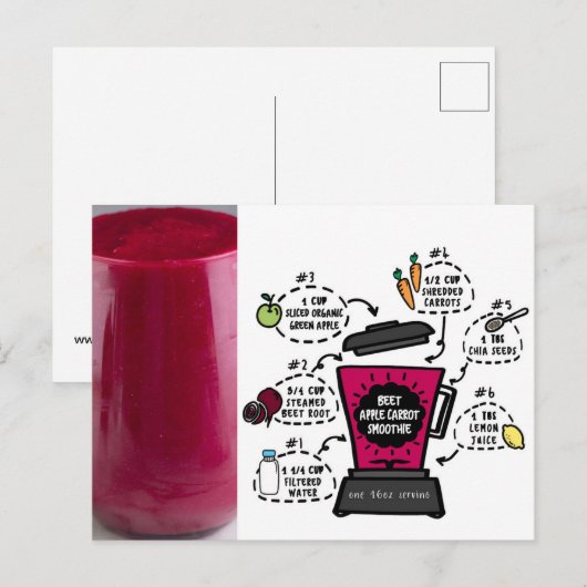 Bijenappelwortelgladde oogst briefkaart (Voorkant / Achterkant)