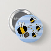 bijenarbeider - leraar ronde button 5,7 cm (Voorkant /achterkant)