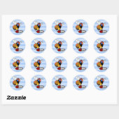 bijenarbeider - lumberjack ronde sticker (Vel)