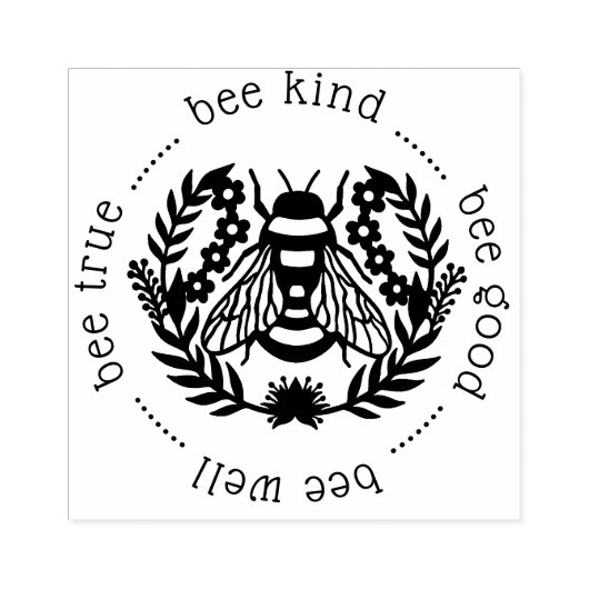 Bijenattitudes Rubberstempel (Afrduk)