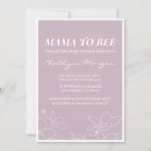 Bijenbaby douche uitnodigingen Elegant Modern Flor (Voorkant)