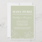 Bijenbaby douche uitnodigingen Modern Floral Elega (Voorkant)