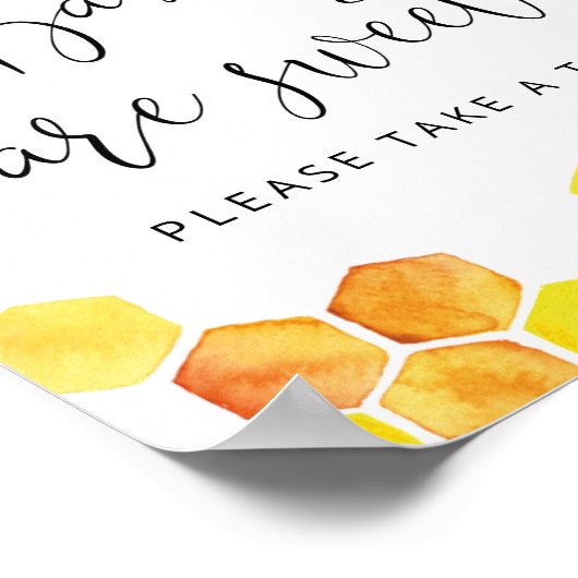 Bijenbaby's zijn zoet poster (Hoek)