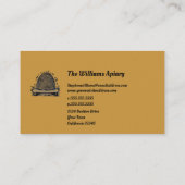 BijenBeeKeeper Honey Boerderij | Skep  Beehive Visitekaartje (Achterkant)