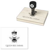 Bijenbijen en -kroon rubberstempel (Gestempeld)