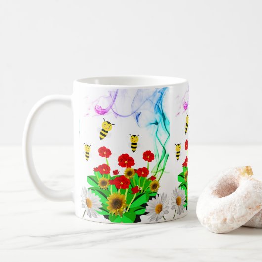 Bijenbloem Bijen Mok (Met donut)