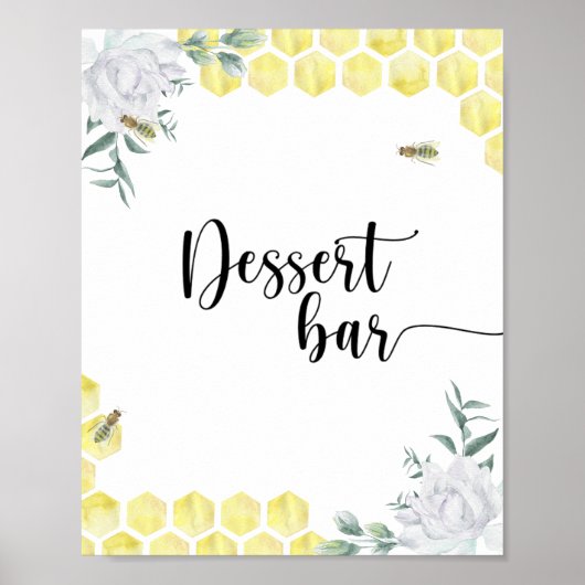 Bijenbloem - Dessert bar poster (Voorkant)