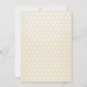 Bijenbloem eerste verjaardagsfeest uitnodiging (Achterkant)