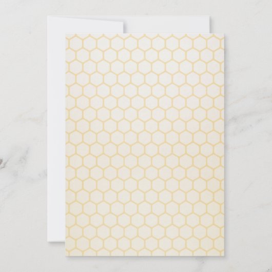 Bijenbloem eerste verjaardagsfeest uitnodiging (Achterkant)