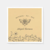  bijenbloem Gele douche Napkins Servet (Voorkant)