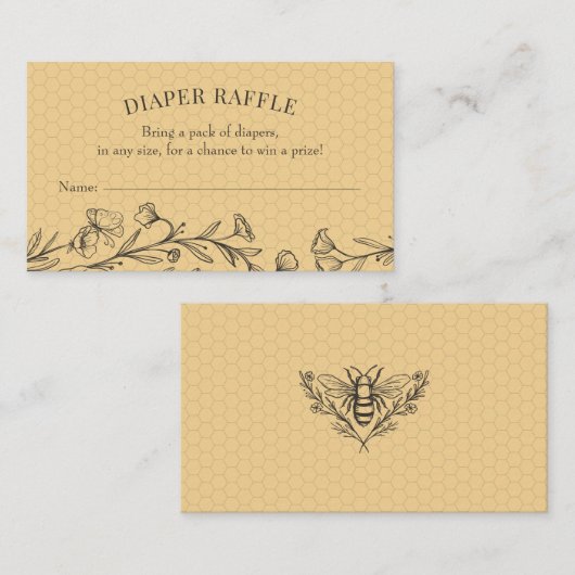 bijenbloem Luierspoeling Kaart invoegen Visitekaartje (Voorkant / Achterkant)