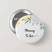Bijenbloem. Mama in wording Ronde Button 5,7 Cm (Voorkant /achterkant)
