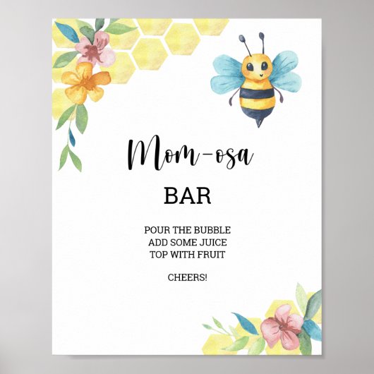 Bijenbloem \ Moeder-osa bar Poster (Voorkant)