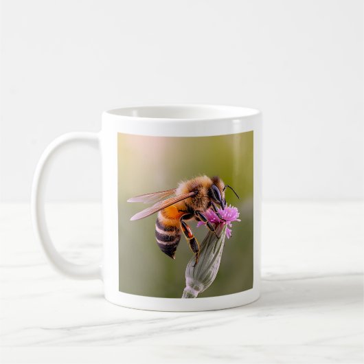 Bijenbloem Natuurfotografie Mok (Links)