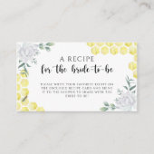 Bijenbloem - Recipe voor de bruid Informatiekaartje (Voorkant)