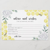 Bijenbloemadvies en wenst vrijgezellenfeest briefpapier (Voorkant)