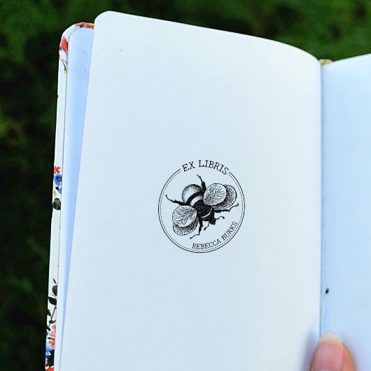 Bijenboek ex libris Rubberstempel
