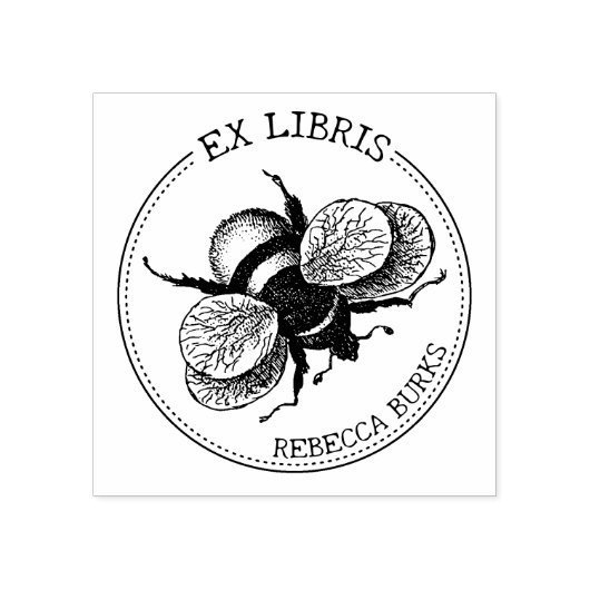  Bijenboek ex libris Rubberstempel (Afrduk)
