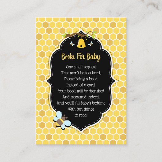 Bijenboeken voor Baby Informatiekaartje (Voorkant)