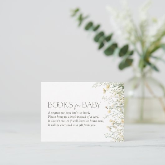 Bijenboeken voor Baby shower voor Baby Informatiekaartje (Staand voorkant)