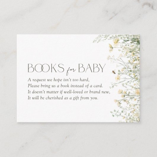 Bijenboeken voor Baby shower voor Baby Informatiekaartje (Voorkant)