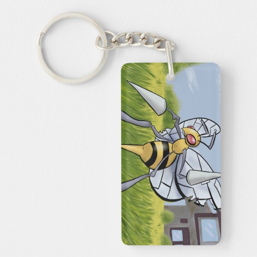 bijenboor sleutelhanger (Voorkant)
