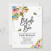 Bijenbridal-douche nodigt Floral Bride uit om te w Kaart (Voorkant)