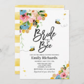 Bijenbridal-douche nodigt Floral Bride uit om te w Kaart (Voorkant / Achterkant)