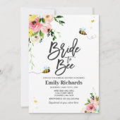 Bijenbridal-douche nodigt Floral Bride uit om te w Kaart (Voorkant)