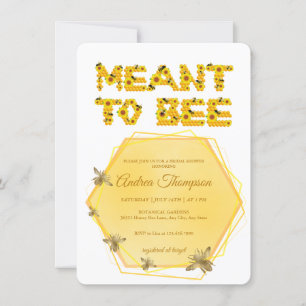Bijenbridal Shower Invitation   Means aan bijen Kaart