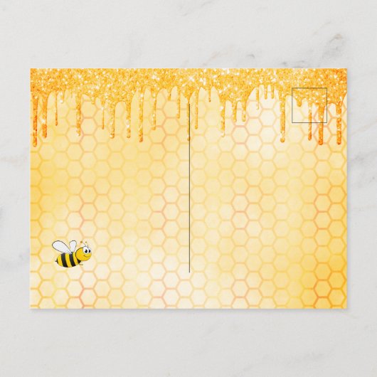 Bijenbruid om gouden bruidsdouche te worden briefkaart (Achterkant)