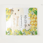 Bijenbruid tot bijengele florale Vrijgezellenfeest Wandkleed (Voorkant (horizontaal))